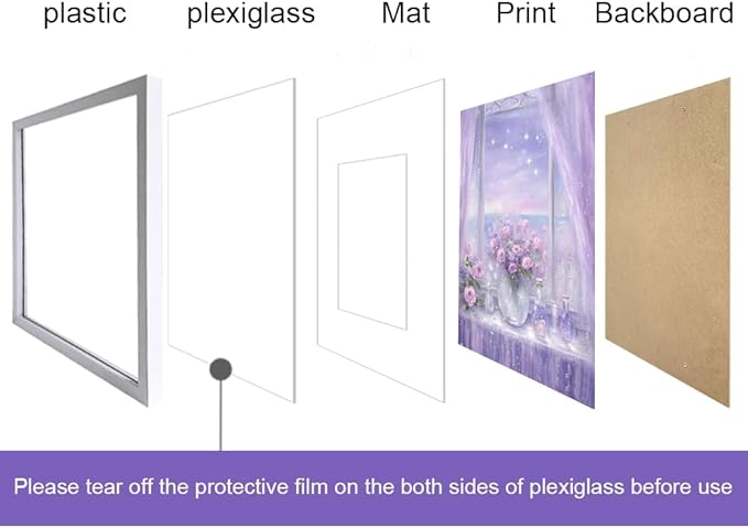 THREELOVE 20x24 Frame White, Display Picture 16x20 with mat or 20x24 Without mat, Photo Poster Picture Frame Wall Mounting Home Decor, 1-PCS