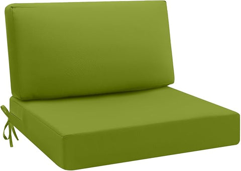 idee-home Outdoor Cushions for Patio Furniture, Outdoor Seat Cushion, Waterproof Hampton Bay Deep Seat Replacement Couch Chair Cushions for Garden Lawn Backyard Deck, 28.5 x 28.5 Green