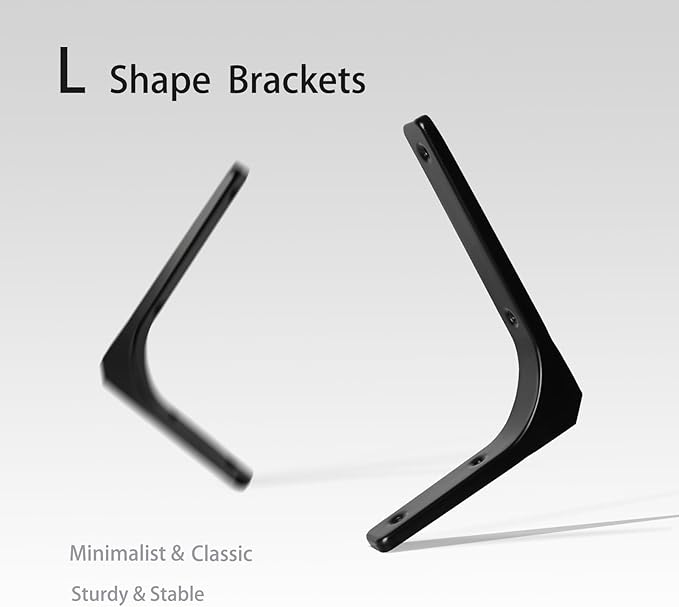 DINZI LVJ Long Wall Shelves, 31.5 Inch Wall Mounted Shelves Set of 2, Easy-to-Install, Floating Storage Ledges with Sturdy Metal Brackets for Living Room, Bathroom, Bedroom, Kitchen, Espresso