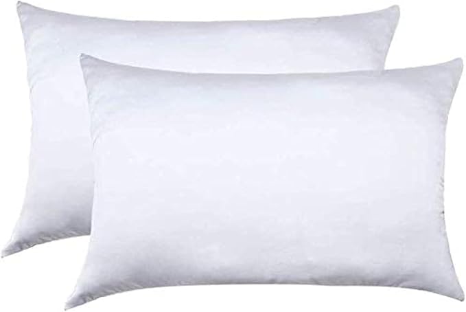 100% Mulberry Silk Pillowcases Set of 2 for Hair and Skin and Super Soft and Breathable Queen Size Nature Silk Pillowcases (Queen, White)