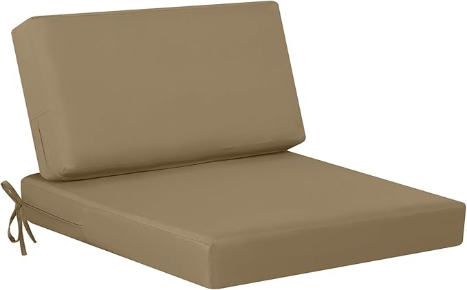 idee-home Outdoor Cushions for Patio Furniture, Outdoor Seat Cushion, Waterproof Couch Hampton Bay Deep Seat Replacement Chair Cushions for Garden Lawn Backyard Deck, 26.5 x 26.5