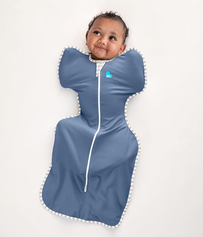 Love to Dream Swaddle UP, Baby Sleep Sack, Self-Soothing Swaddles for Newborns, Improves Sleep, Snug Fit Helps Calm Startle Reflex, New Born Essentials for Baby, 8-13lb, Denim