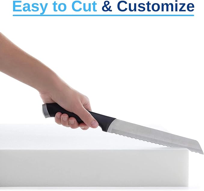 FoamRush 2" x 36" x 36" Premium Quality Upholstery Foam Cushion High Density (Chair Square Foam for Dining Chairs, Wheelchair Seat Cushion Replacement) (2" x 36" x 36")