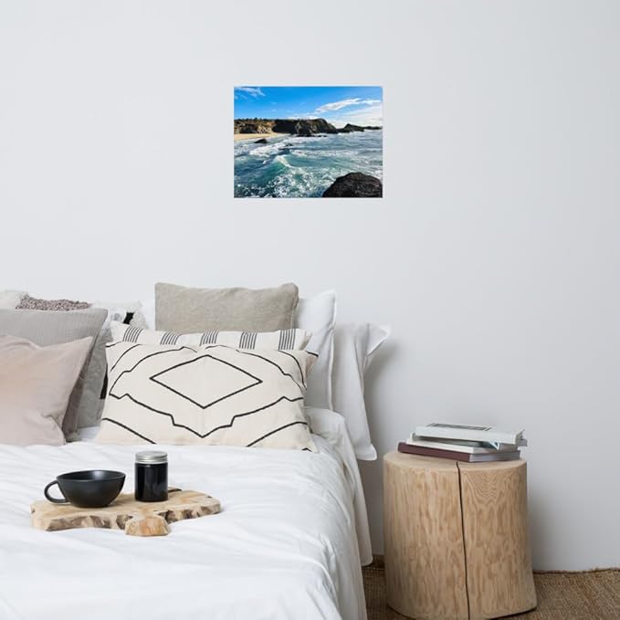 Bodega Bay Coastal Poster – Ocean Photography Wall Art Print – California Nature Landscape – Horizontal Seascape Decor – Picture for Living Room or Bedroom (18x24 inches) - Unframed Poster