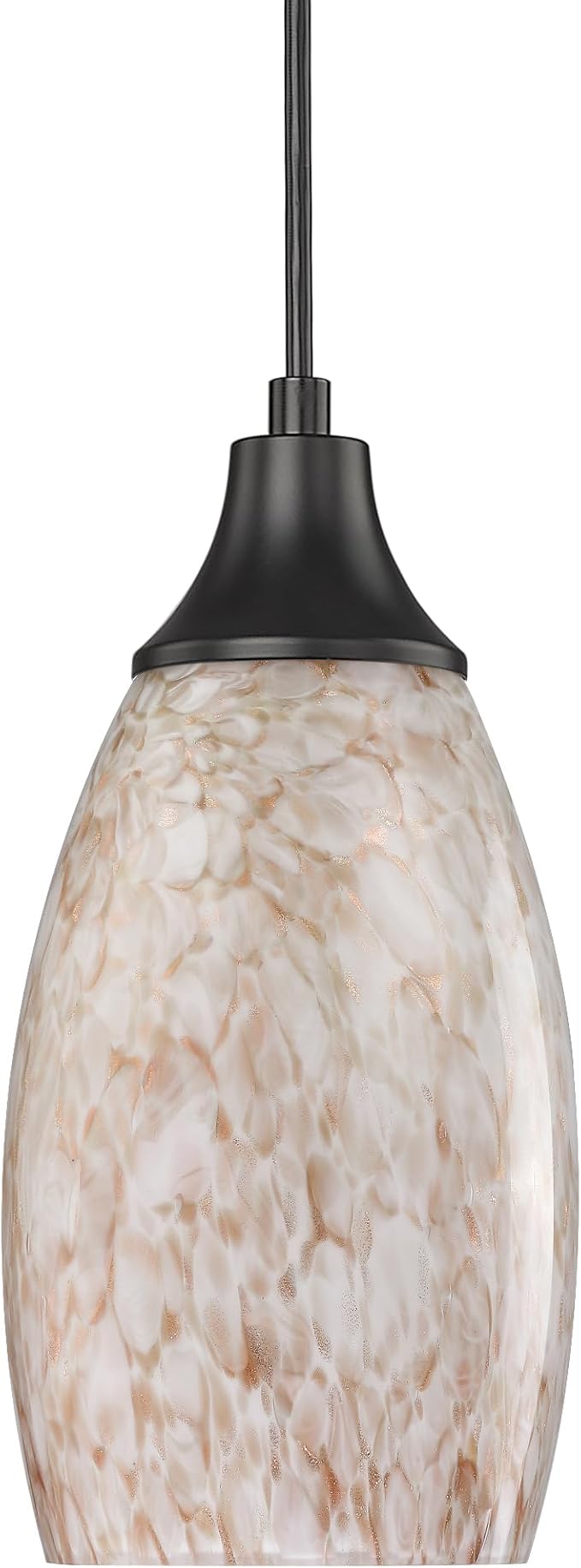 Milk Glass Pendant Lights for Kitchen Island mini Pendant Glass Hanging Light Art Glass lamp Shades with Black Adjustable Cord for Kitchen Over Sink,Hallway,Dining Room Bathroom