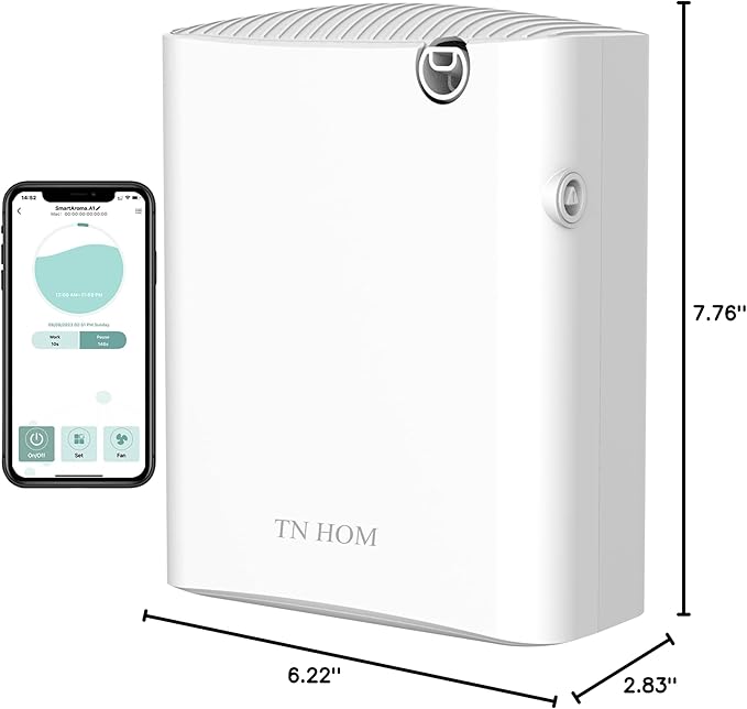 Smart Bluetooth Scent Air Machine for Home, Cold Air Technology Waterless Essential Oil Diffuser 300ML, Scent Cover Up to 1,700 Sq. Ft - Aromatherapy Diffuser for Large Room, Office, Hotel
