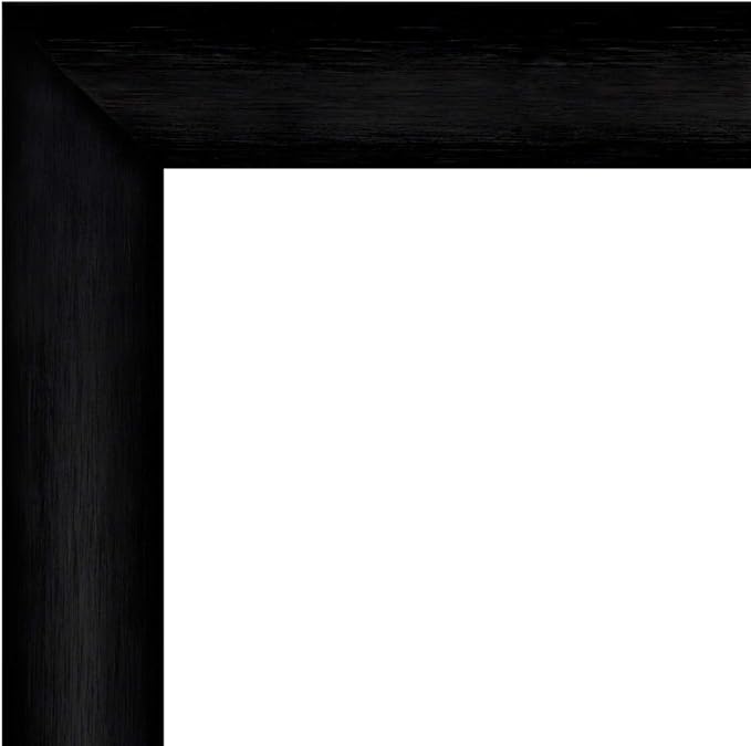 SnapeZo Brushed Black Poster Frame 24x36 Inches, 1 Inch Aluminum Profile, Front-Loading Snap Frame, Wall Mounting, Sleek Series