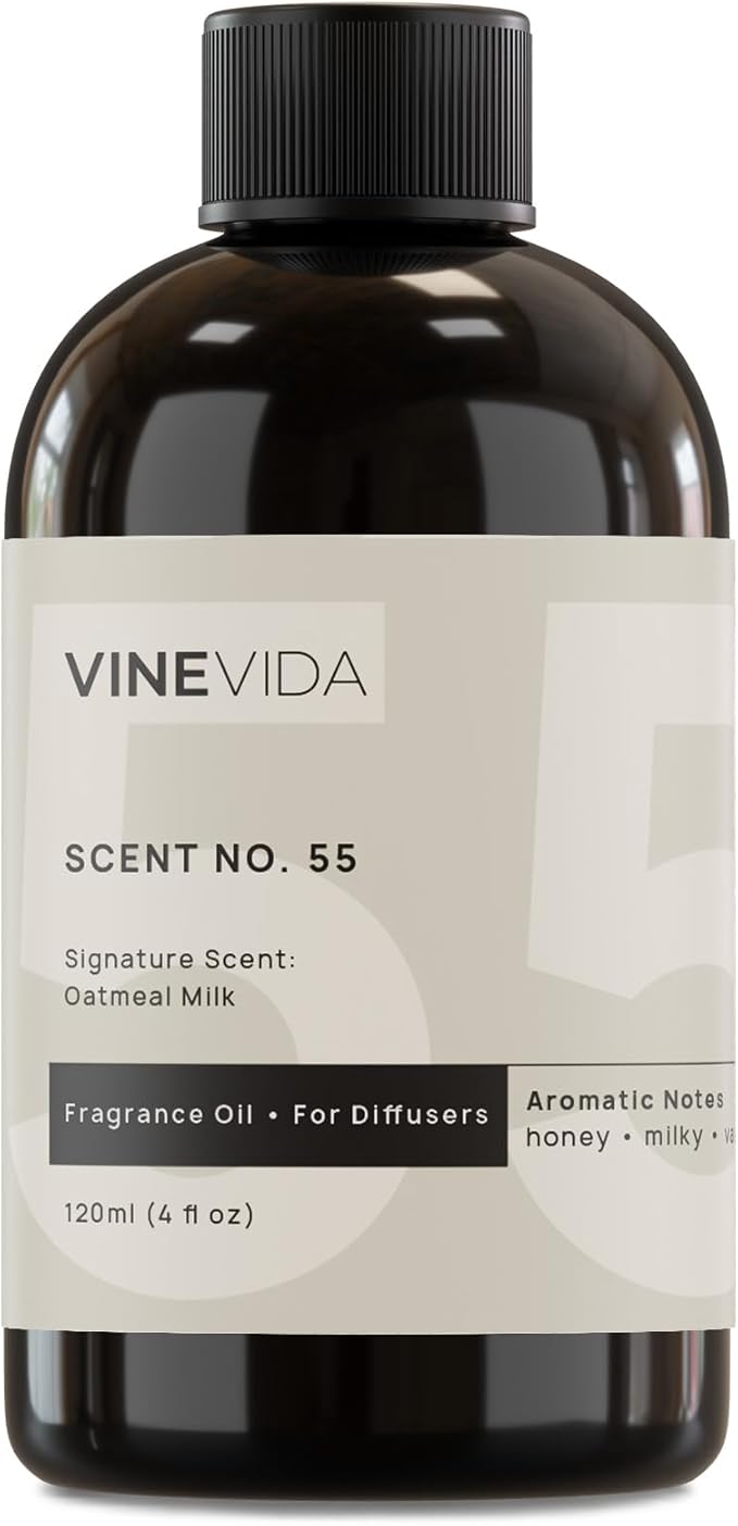VINEVIDA [4 Fl Oz] Oatmeal Milk Fragrance Oil for Cold Air Diffusers, Essential Oils for Diffuser Oil Refill & Air Freshener Room Spray