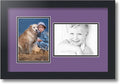ArtToFrames Collage Photo Frame Double Mat with 2 - 5x7 Openings and Satin Black Frame