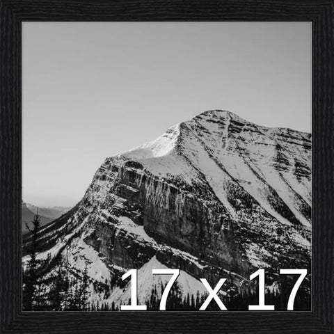 Frame It Easy 17 x 17 Black Grain Wood Frame (Derby)
