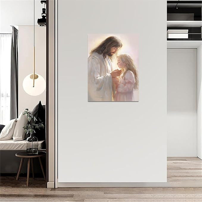 Christian Wall Art Print, Religious Scripture Biblical Decor, Faith-Based Inspirational Landscape with Cross, Digital Printed Canvas Poster for Church, Home Chapel, Prayer Room Decor