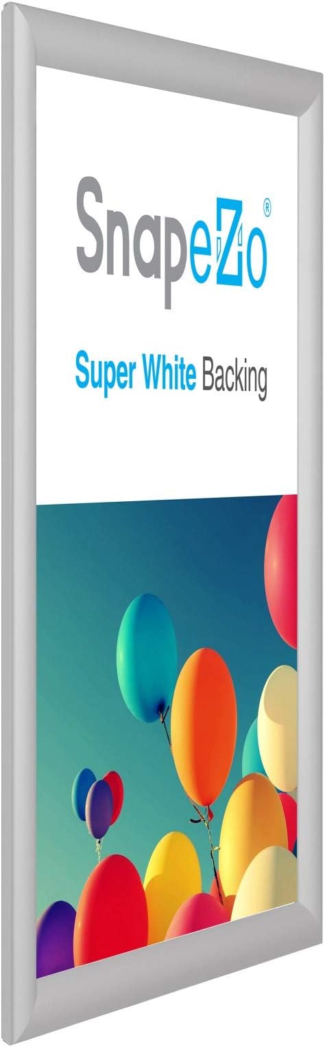 SnapeZo 11.7 x 16.5 (A3 Euro) Silver Poster Frame, Front-Loading, Wall Mount, Aluminum 1" Profile, Sleek Series