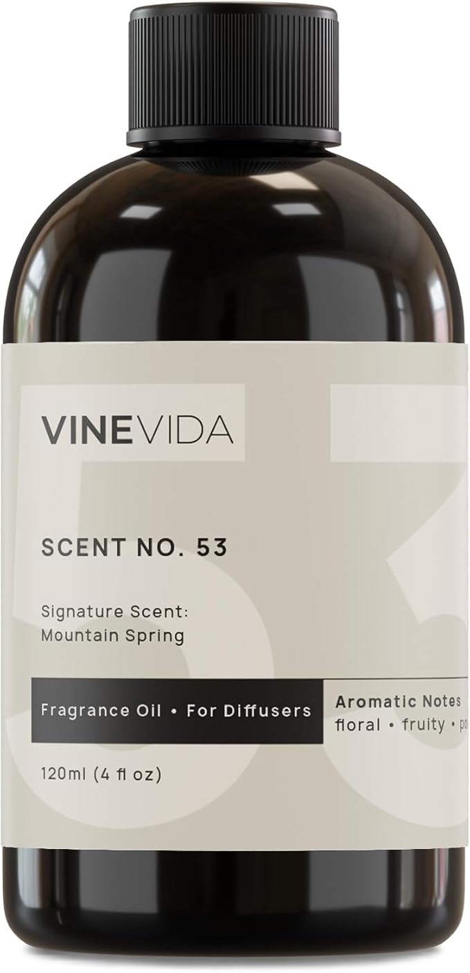 VINEVIDA [4 Fl Oz] Mountain Spring Fragrance Oil for Cold Air Diffusers, Essential Oils for Diffuser Oil Refill & Air Freshener Room Spray