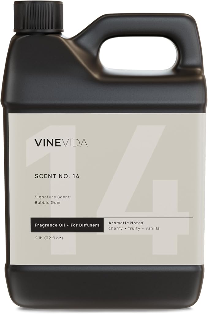 VINEVIDA [32 Fl Oz] Bubble Gum Fragrance Oil for Cold Air Diffusers, Essential Oils for Diffuser Oil Refill & Air Freshener Room Spray
