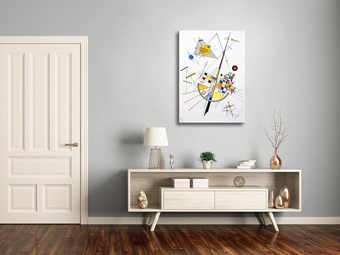 Wieco Art Canvas Prints Delicate Tension #85, 1923 by Wassily Kandinsky Abstract Classic Art Reproductions Gallery Wrapped Canvas Wall Art for Home Decor and Wall Decorations
