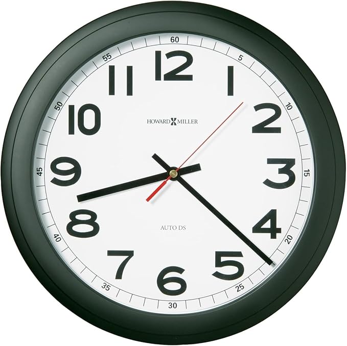 Howard Miller Firth Wall Clock II 549-680 – Modern with Quartz, Auto Daylight Savings Time