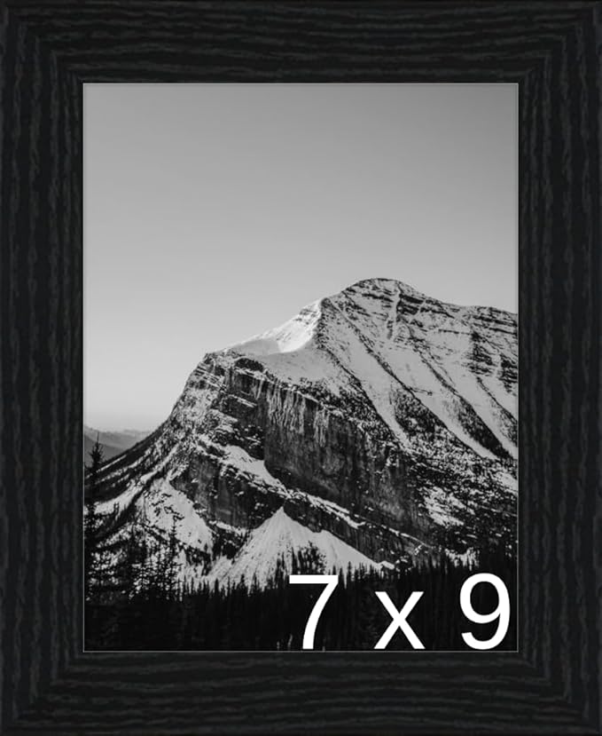 Frame It Easy 7 x 9 Black Grain Wood Frame (Derby)