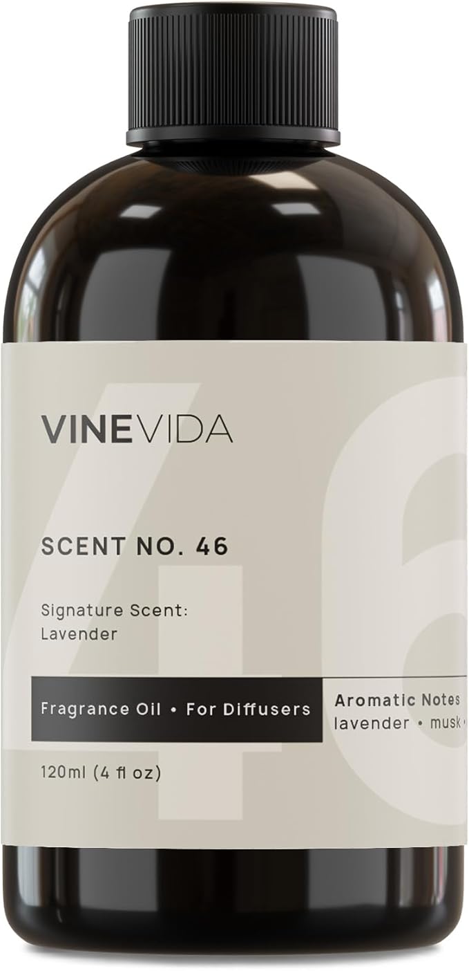 VINEVIDA [4 Fl Oz] Lavender Fragrance Oil for Cold Air Diffusers, Essential Oils for Diffuser Oil Refill & Air Freshener Room Spray