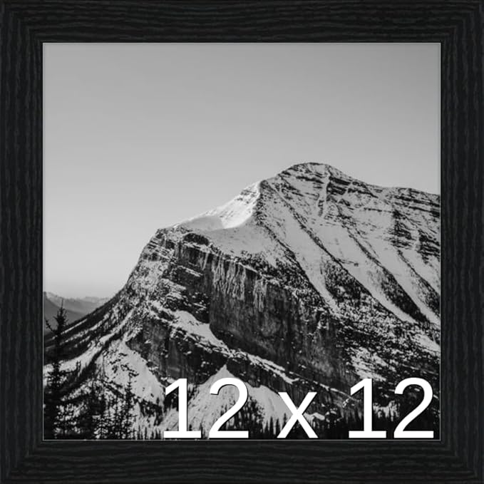 Frame It Easy 12 x 12 Black Grain Wood Frame (Derby)