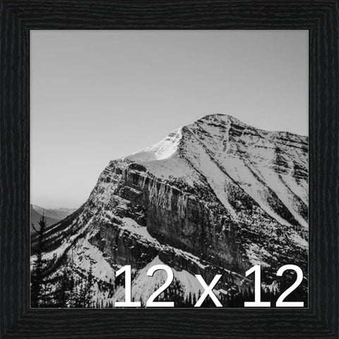 Frame It Easy 12 x 12 Black Grain Wood Frame (Derby)