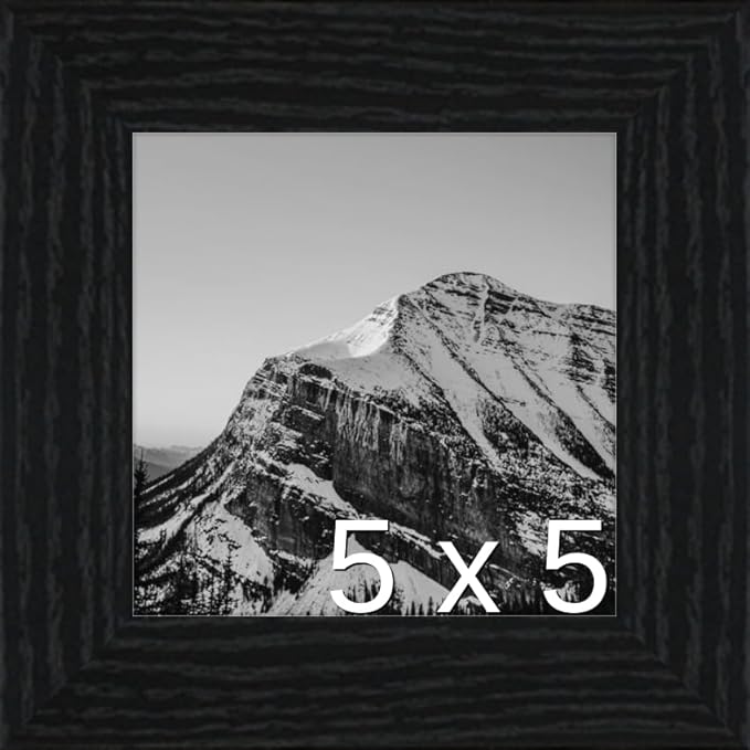 Frame It Easy 5 x 5 Black Grain Wood Frame (Derby)