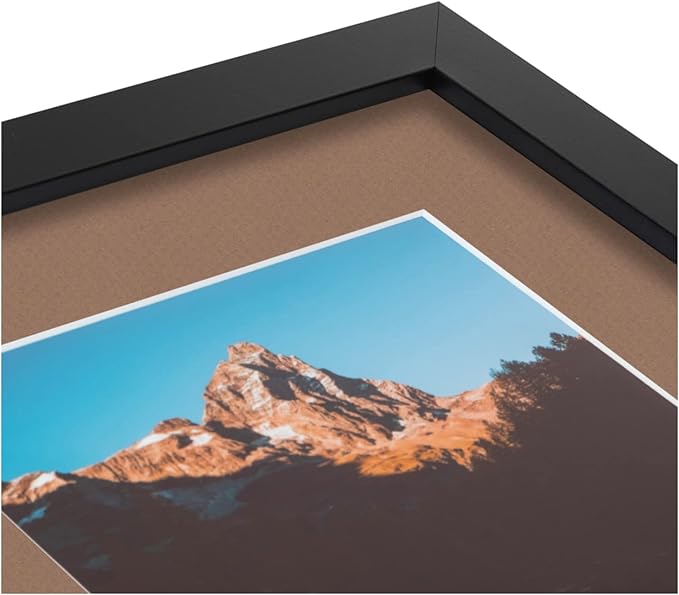 ArtToFrames Collage Photo Frame Double Mat with 2 - 5x7 Openings and Satin Black Frame