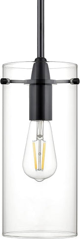 Black Pendant Lights Kitchen Island - Large Clear Glass Pendant Light Fixture