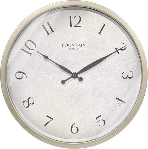 Modern Farmhouse Clock, No Ticking Silent Clock, Modern and Vintage (Morning Silver, 12 inch)