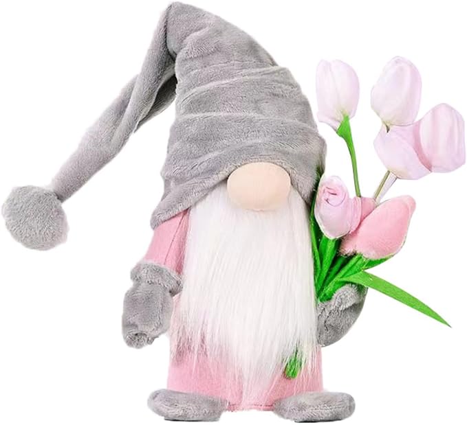 Gnome Plush Decorations Gift, 15 inch Fall Gnome Decorations for Home,Fall Gnomes Plush for Tiered Tray Decor, Swedish Gnomes Table Decoration Home Tabletop Elf Doll,Grey