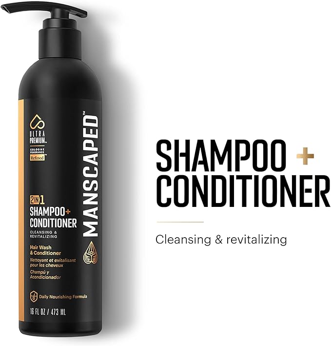 MANSCAPED® The Luxury Package 4.0 Includes: The Lawn Mower® 4.0 Electric Trimmer, The Shears 2.0 Nail Kit, Crop Preserver™, Deodorant, Body Wash, 2-IN-1 Shampoo & Conditioner, The Shed toiletry bag