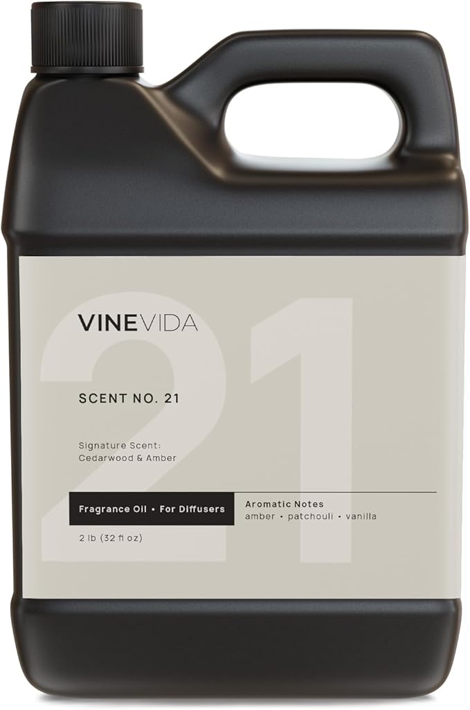 VINEVIDA [32 Fl Oz] Cedarwood & Amber Fragrance Oil for Cold Air Diffusers, Essential Oils for Diffuser Oil Refill & Air Freshener Room Spray