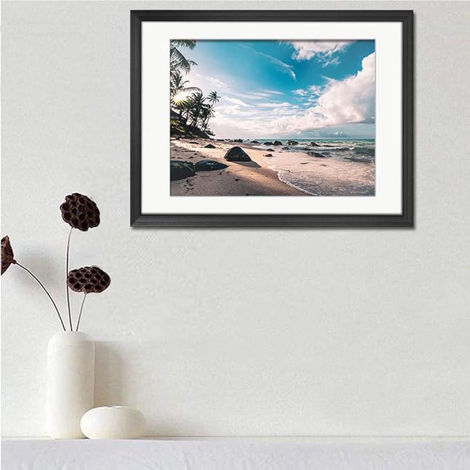 Giftgarden Black 18x24 Frame Matted to Display 16x20 Picture with Mat or 18 x 24 Poster without Mat, Set of 4