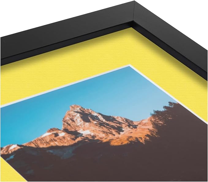 ArtToFrames Collage Photo Frame Double Mat with 2 - 5x7 Openings and Satin Black Frame