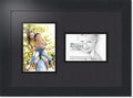 ArtToFrames Collage Photo Frame Double Mat with 1 - 3.5x5^ 4x6 Openings and Satin Black Frame