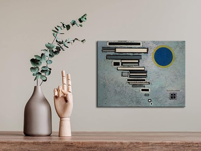 Wieco Art Canvas Wall Art Wassily Kandinsky Unequal 1932 Picture Print of Famous Paintings Canvas Prints Abstract Wall Art for Home Decor office decorationsand