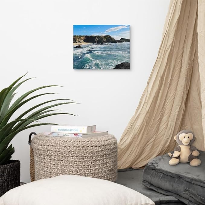 Bodega Bay Canvas Wall Art – Coastal Ocean Photography Print – California Nature Landscape Decor – Seascape Picture for Living Room or Bedroom (11x14 inches) Wrapped Canvas