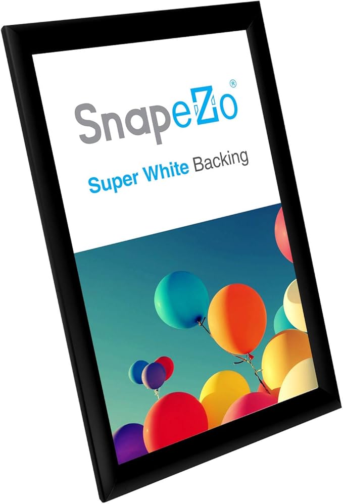 SnapeZo Letter Frame 8.5x14 Inches, Black 1 Inch Aluminum Profile, Front-Loading Snap Frame, Wall Mounting, Sleek Series