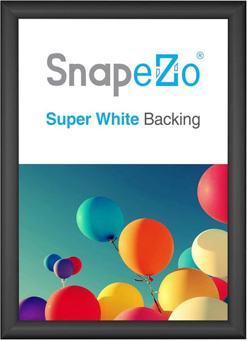SnapeZo 16.5 x 23.4 inches (A2 Euro Size) Sleek Black Poster Frame, Front-Loading, Wall Mount, Aluminum 1" Profile, Sleek Series