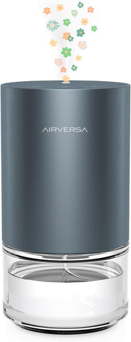 Essential Oil Diffuser Waterless Aromatherapy Diffusers for Home Large Room, Bedroom, Car, Office, Desk, Battery Operated, Small Diffuser for Pure Scent, 100mL Capacity, AN9 (Gray)