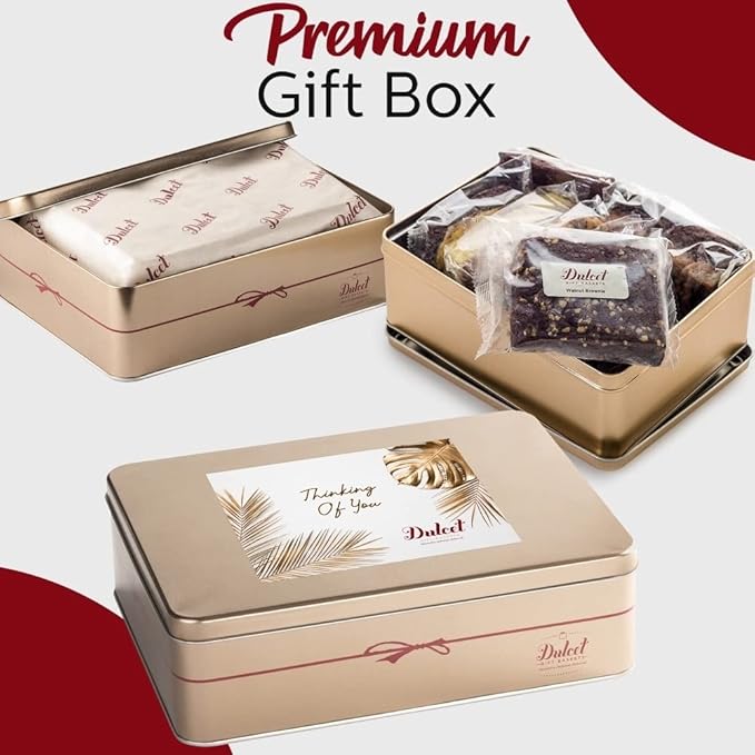 Thinking of You Food Gifts Gourmet Cookies Gift Baskets for Women, Men, Mom, Dad, Son, Daughter, Friends & Co-Workers Food Gifts By Dulcet Gift Baskets