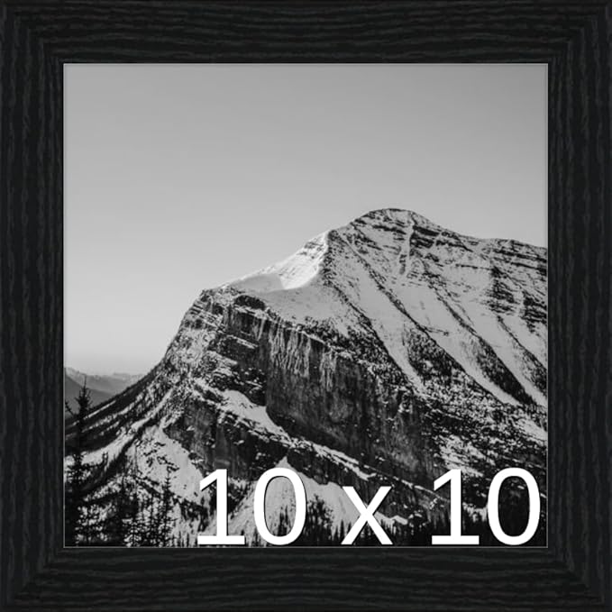 Frame It Easy 10 x 10 Black Grain Wood Frame (Derby)