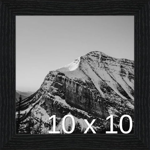 Frame It Easy 10 x 10 Black Grain Wood Frame (Derby)