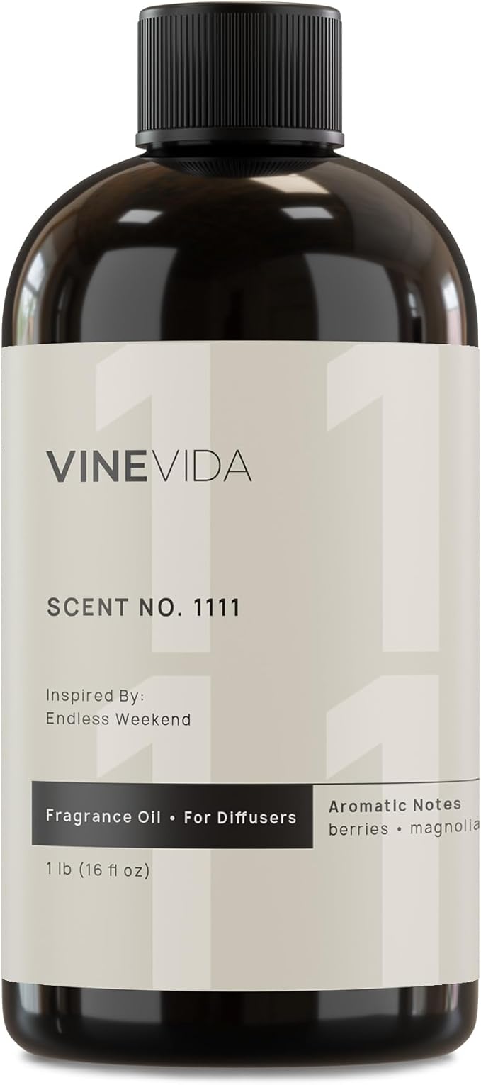 VINEVIDA [16 Fl Oz] Scent NO. 1111 Fragrance Oil for Cold Air Diffusers, Aromatic Notes of Raspberry Magnolia Vanilla, Essential Oils for Diffuser Oil Refill & Air Freshener Room Spray