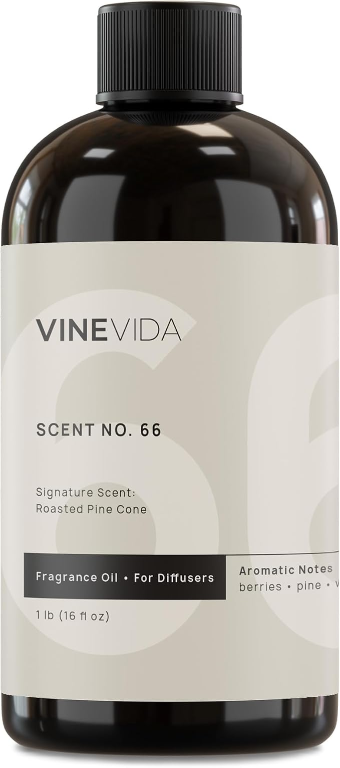 VINEVIDA [16 Fl Oz] Roasted Pine Cone Fragrance Oil for Cold Air Diffusers, Essential Oils for Diffuser Oil Refill & Air Freshener Room Spray