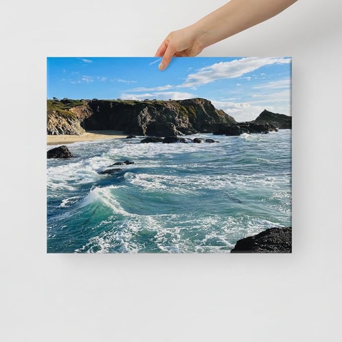 Bodega Bay Canvas Wall Art – Coastal Ocean Photography Print – California Nature Landscape Decor – Seascape Picture for Living Room or Bedroom (16x20 inches) Wrapped Canvas