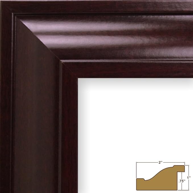 Craig Frames 76047 16 x 22 Inch Picture Frame, Contemporary Dark Mahogany, Set of 4