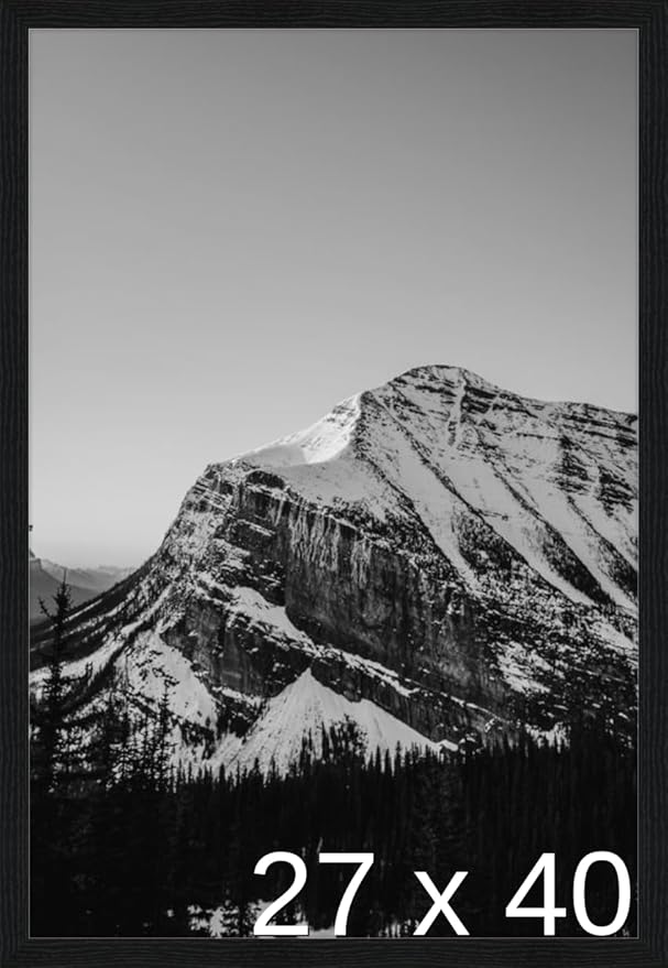 Frame It Easy 27 x 40 Black Grain Wood Frame (Derby)