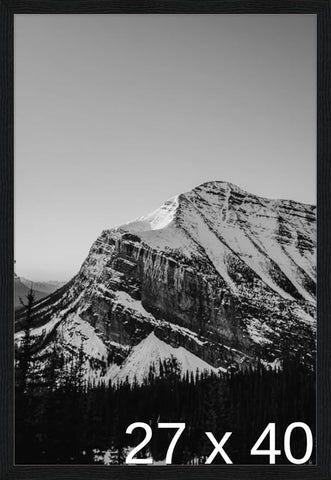 Frame It Easy 27 x 40 Black Grain Wood Frame (Derby)