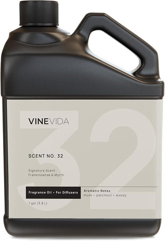 VINEVIDA [Gallon (128 Fl Oz)] Frankincense & Myrrh Fragrance Oil for Cold Air Diffusers, Essential Oils for Diffuser Oil Refill & Air Freshener Room Spray