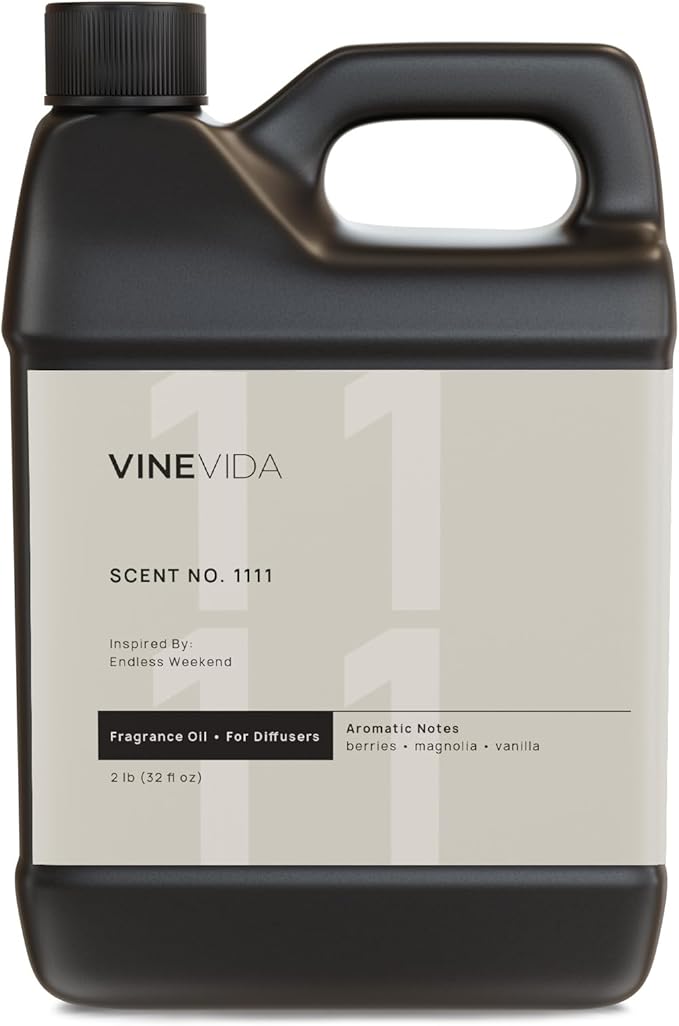 VINEVIDA [32 Fl Oz] Scent NO. 1111 Fragrance Oil for Cold Air Diffusers, Aromatic Notes of Raspberry Magnolia Vanilla, Essential Oils for Diffuser Oil Refill & Air Freshener Room Spray